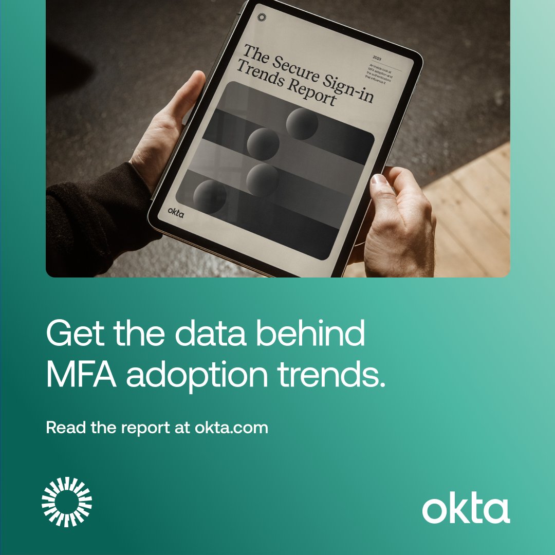 adilio's tweet photo. Did you know that, by January 2023, MFA adoption among Okta workforce users reached an impressive 64%. 🔐🤯
Read more about MFA adoption in the 🆕 #SecureSignInTrends Report! https://t.co/NvBOr3W0CS https://t.co/T3NCHzBUYB