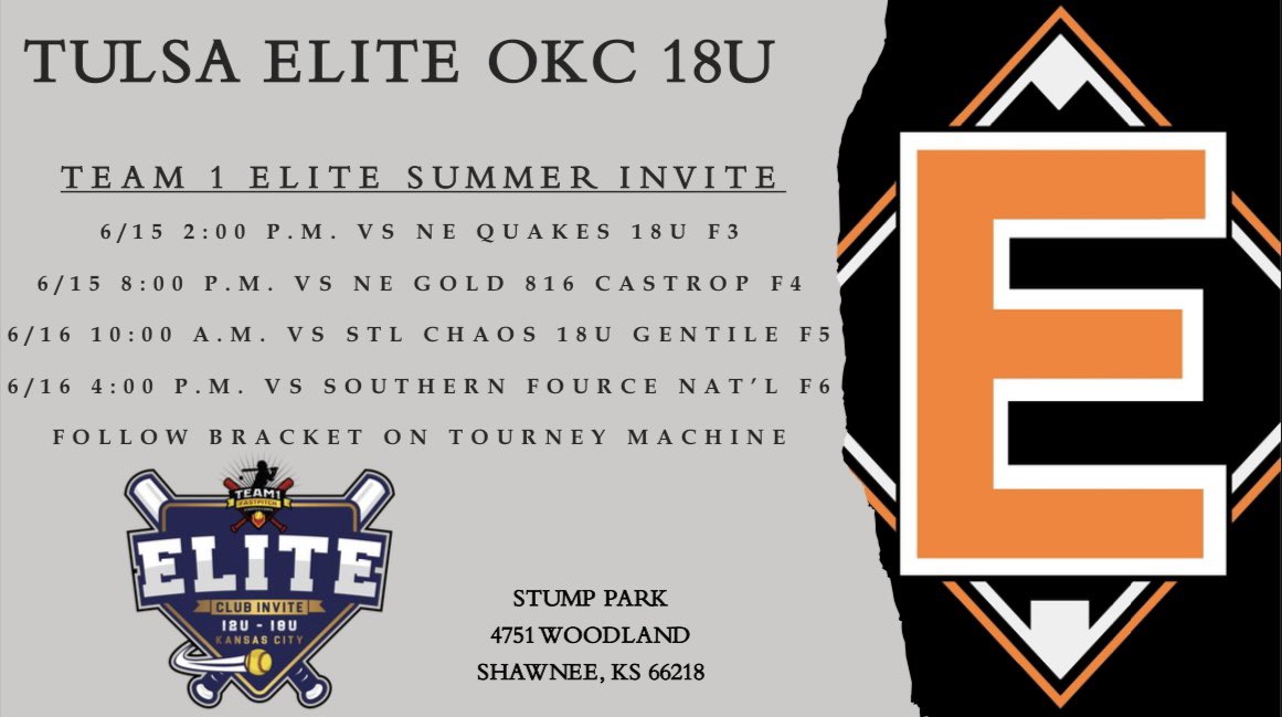🥎Heading to Kansas City this week‼️ #BeElite #tulsaelite <a href="/TulsaEliteSB/">Tulsa Elite Softball</a>