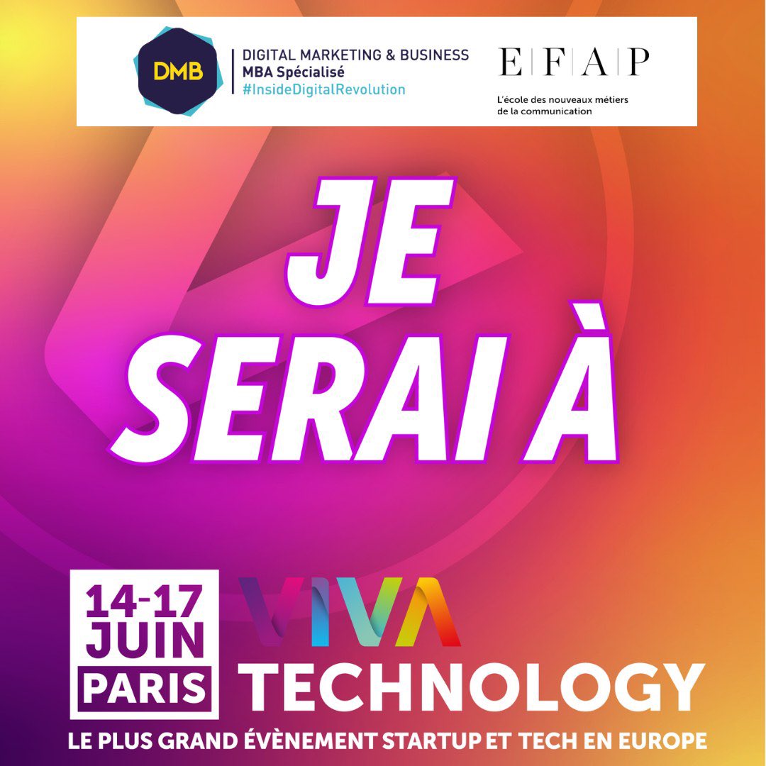 📣 Je serai à <a href="/VivaTech/">VivaTech</a> ce jeudi !

Je suis impatiente de rencontrer et d'échanger avec des professionnels passionnés du #digital, de la #relationclient et du secteur #B2B💡

🙏 Un grand merci au <a href="/MBADMB/">mbadmb</a>, école partenaire de l’event #VivaTech2023 #TransfoNum #GOGOGO #MBADMB
