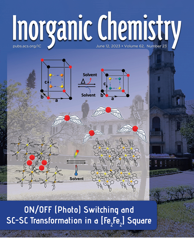 Our latest issue is just out, and on the cover this week we feature the iconic inorganic compound Prussian Blue exhibiting thermo- and photoinduced spin-state switching and solvent-induced crystal transformation. Check out this work . . .  and a lot more: pubs.acs.org/toc/inocaj/62/…