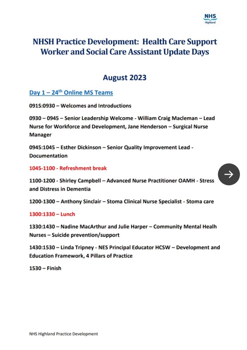 NHS Highland Clinical HCSW Education tweet media