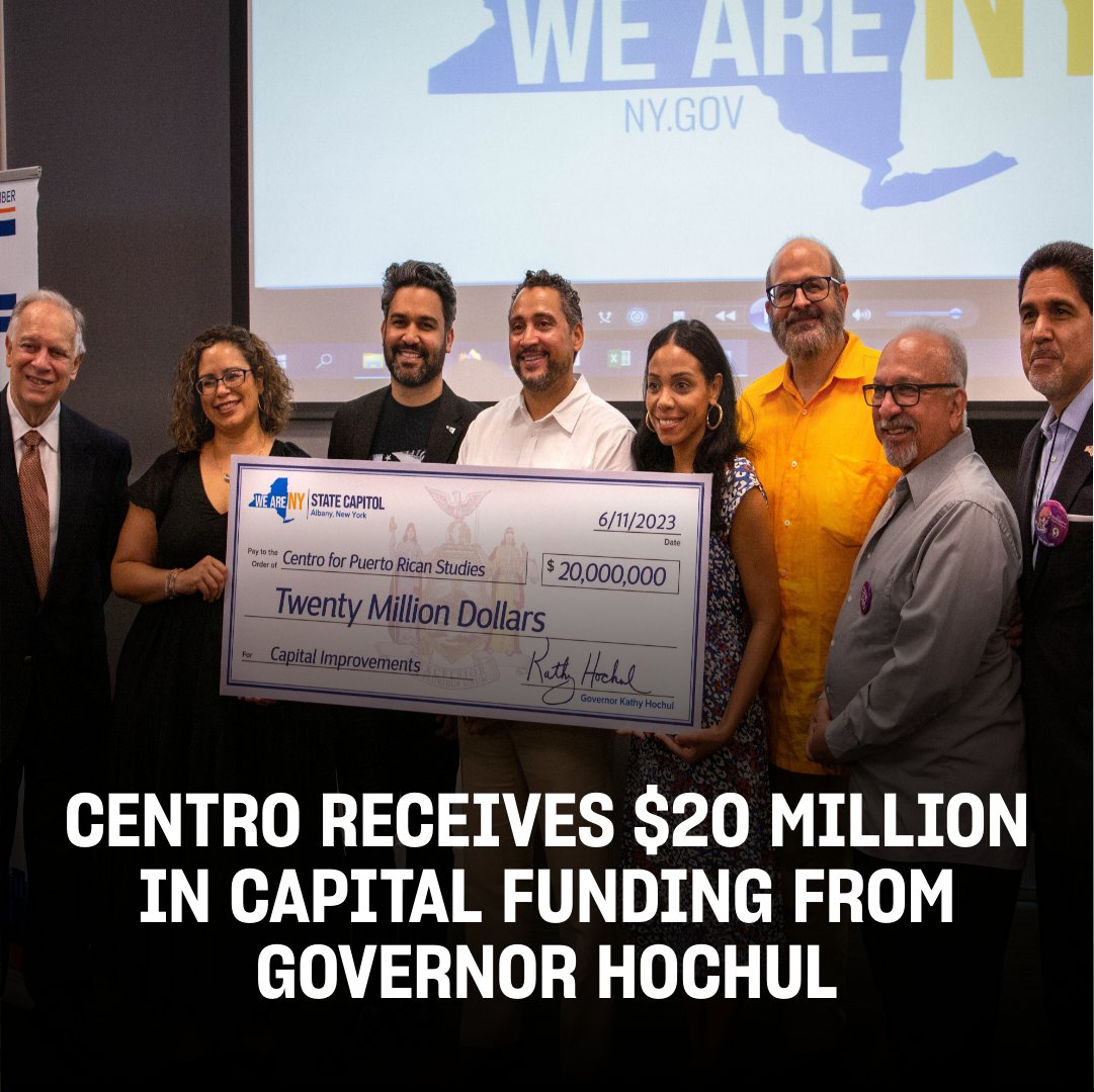 CentroPR's tweet photo. 📣 Exciting News! 🎉

We are thrilled to share that New York @GovKathyHochul has announced an allocation of $20 million in capital funding for CENTRO! 🇵🇷 https://t.co/x7V2W1hNH8