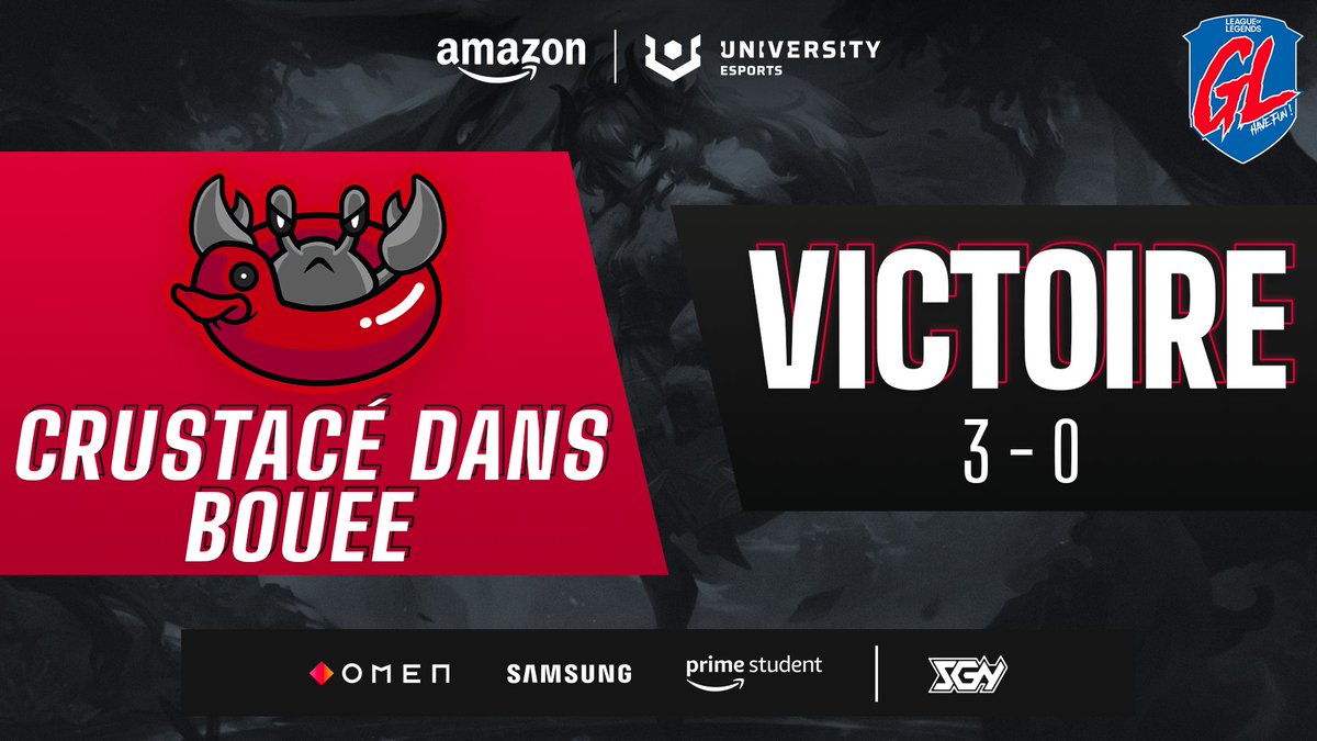 OTP_LoL's tweet image. C'est Crustacé dans bouée qui s'impose dans cette grande finale de #LaGrosseLigue !