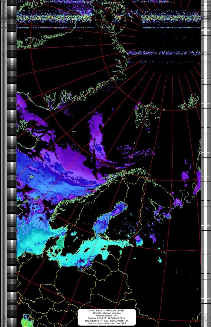 ManuelLausmann's tweet photo. Ground Station: DO3MLA  JP65EQ  NOAA12-06-2023 22:12 https://t.co/5dWF1Udkk7