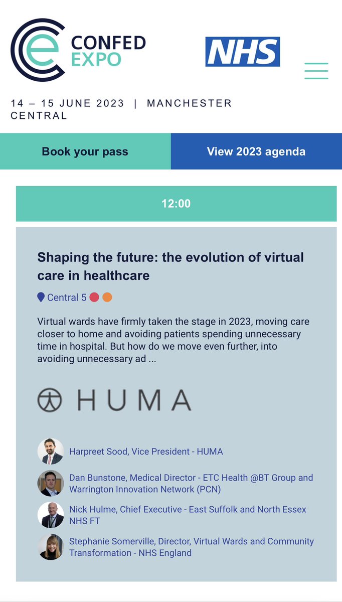 It’s that time of year again when @ConfedExpo comes to Manchester. Fantastic event with a huge number of theatres, presentations and inspiring ideas. I’ve the privilege of being on a round table with @hssood and then chairing a fascinating session on proactive care. Pop by!