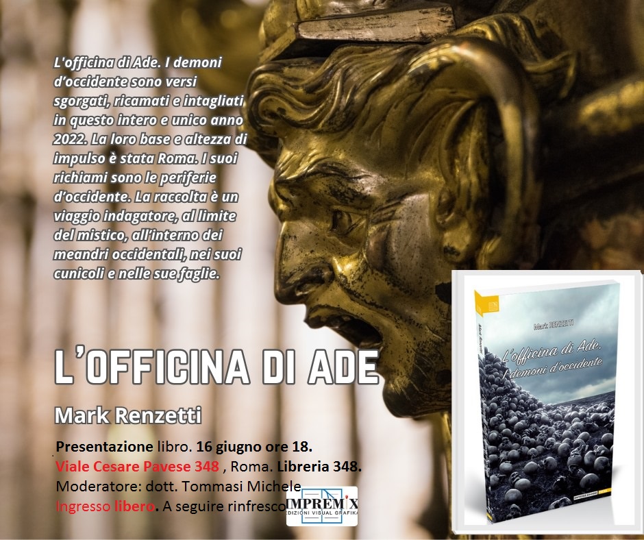 Renze_K's tweet photo. Venerdi 16 giugno. Presentazione nazionale dell'Officina di Ade. I demoni d'Occidente. Roma via Cesare Pavese 348, Libreria 348.
Vi aspetto Esuli ;) @impremix  #libreria348 #romacultura #libreriaindipendente #poesia #poetry #poesiaitaliana #letteratura #guerra #demoni #massmedia https://t.co/HXh4rsh3k2