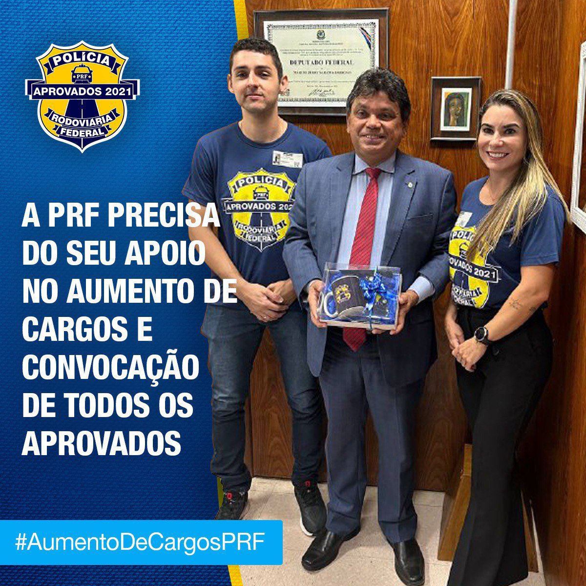 TomazVincius3's tweet photo. Senhor deputado @marciojerry, contamos com seu apoio, o Brasil necessita de mais PRFs!! #AumentoDeCargosPRF https://t.co/EImkyAuy4X