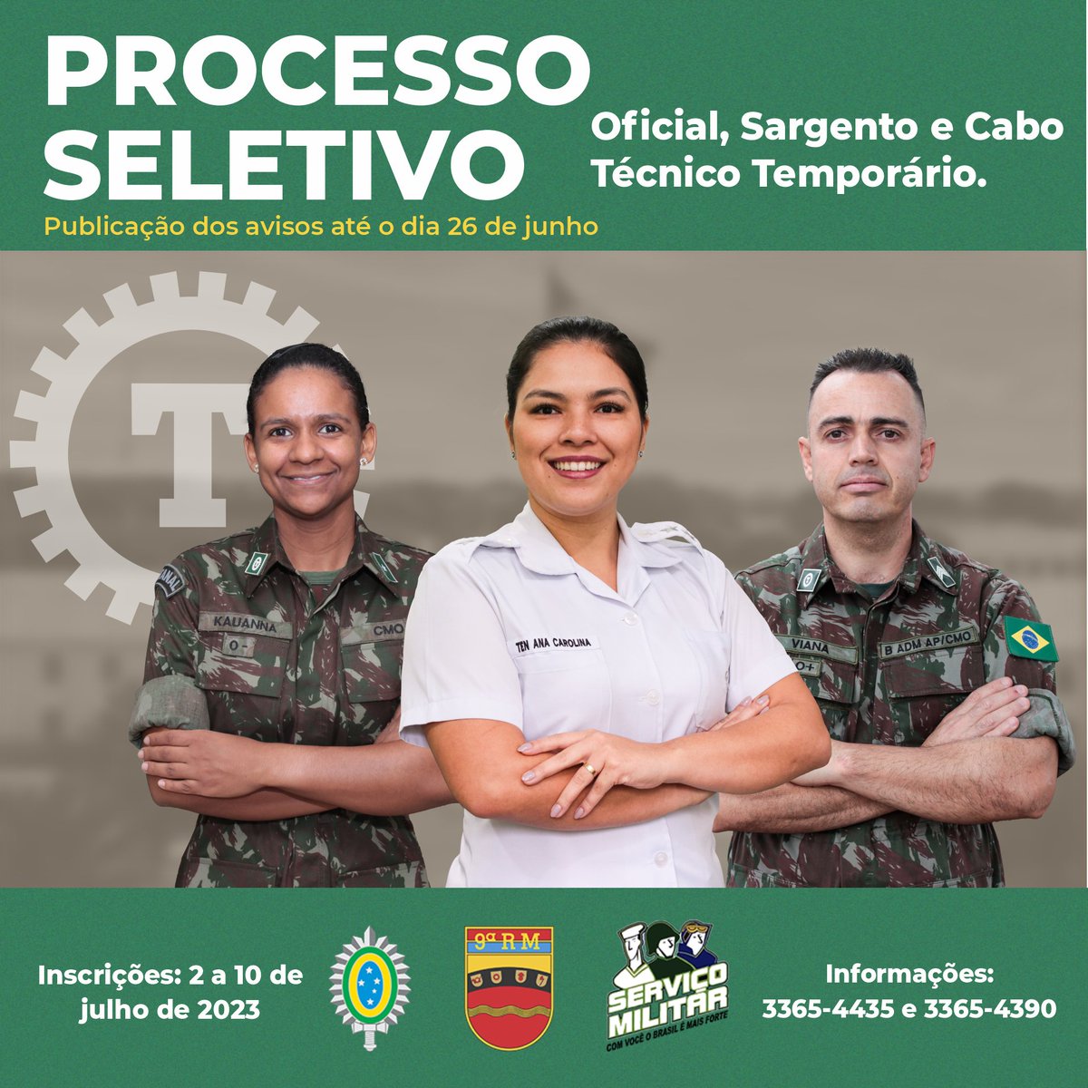 Comando Militar do Oeste (@cmdocmo) on Twitter photo O processo seletivo para militar temporário vai começar. Acompanhe as nossas publicações e saiba tudo sobre as vagas. Junte-se a nós e ingresse no <a href="/exercitooficial/">Exército Brasileiro 🇧🇷</a>.
#Pantanal O processo seletivo para militar temporário vai começar. Acompanhe as nossas publicações e saiba tudo sobre as vagas. Junte-se a nós e ingresse no <a href="/exercitooficial/">Exército Brasileiro 🇧🇷</a>.
#Pantanal