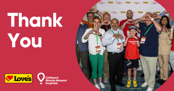 Not only does @LovesTravelStop provide fuel to customers, including those who move consumer products that impact society, but they also fuel the vision to #ChangeKidsHealth to change the future. Thank you for the ways you help change kids’ health in your local communities.