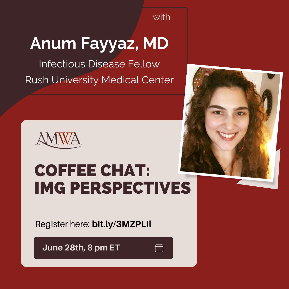 ✨Friendly reminder✨
Register to our IMG Coffee chat here: Bit.ly/3MZPLIl

#IMG #IMGinitiative #MedStudent #MedEd #medicalproffesionals #medicalschool #AMWA