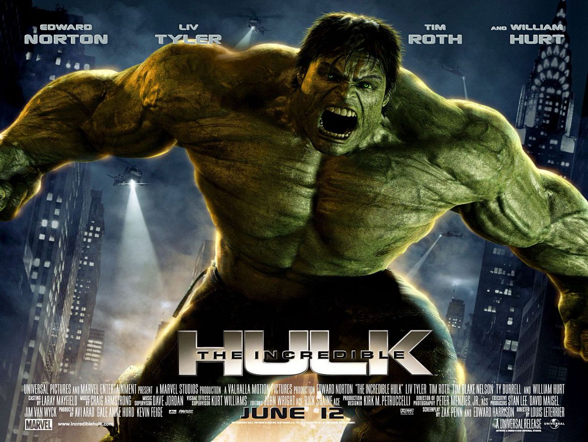 #EdwardNorton was #TheIncredibleHulk 15 years ago today when the second entry in the #MCU opened on June 13th, 2008 #LivTyler #TimRoth #WilliamHurt #TimBlakeNelson #TyBurrell #RobertDowneyJr #BruceBanner #TheHulk #EmilBlonsky #ThaddeusRoss #BettyRoss #SamuelSterns #SuperheroMovie