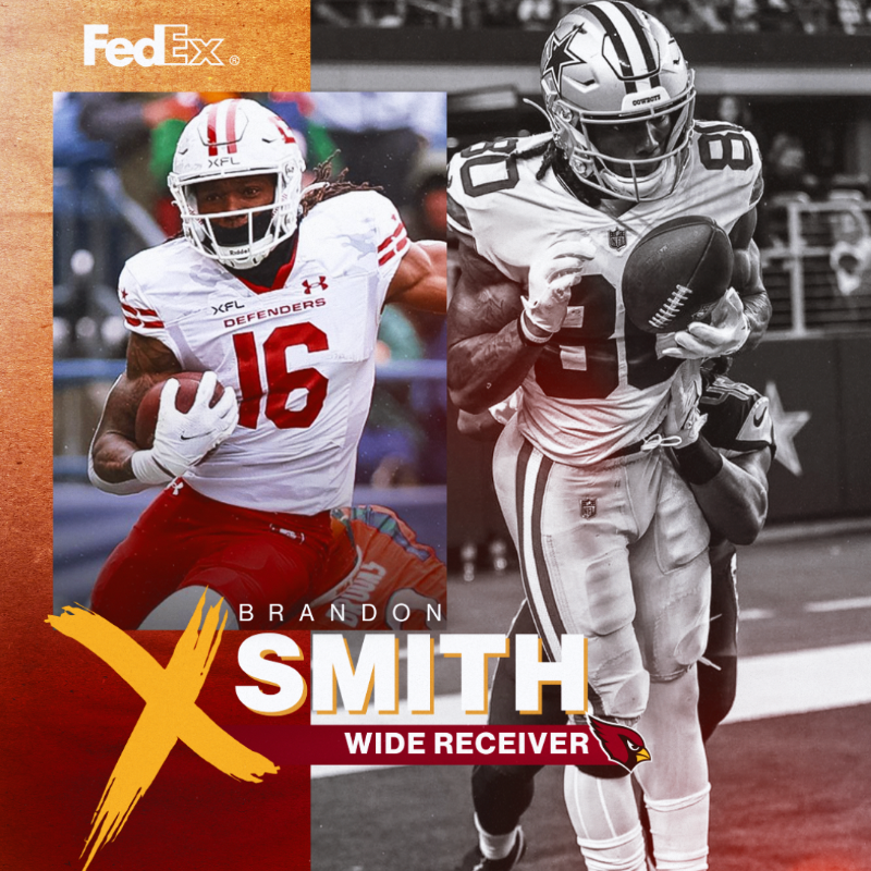 AZCardinals's tweet photo. Welcome to AZ 🌵

We have signed WR Brandon Smith.