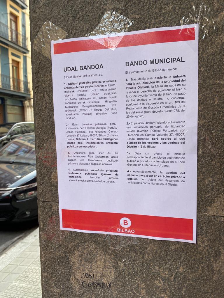 UribarriPrest's tweet photo. 🥳¡OLABARRI PARA EL BARRIO!

Como habréis podido ver en la noticia de @elcorreo_com y en el bando que @bilbao_udala ha colocado por el barrio...el uso del edificio ha sido cedido al barrio!

ZORIONAK! las reivinidcaciones de tantos años ha dado sus frutos. https://t.co/CFDaw973bA