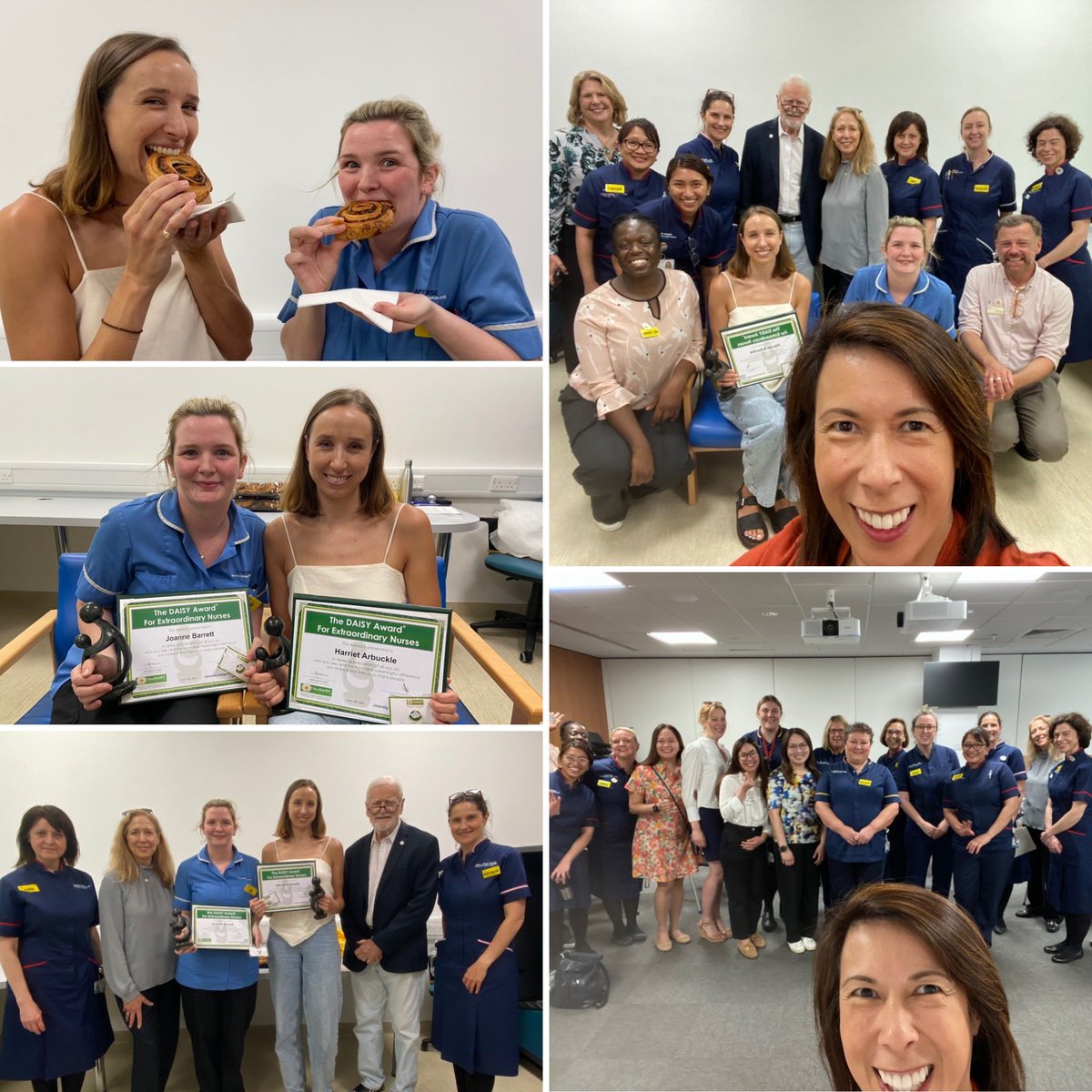 It was an absolute delight meeting the @uclh team. Lots of happy tears and cinnamon rolls enjoyed today ❤️. It was a gift being a part of today’s DAISY Award recognitions.