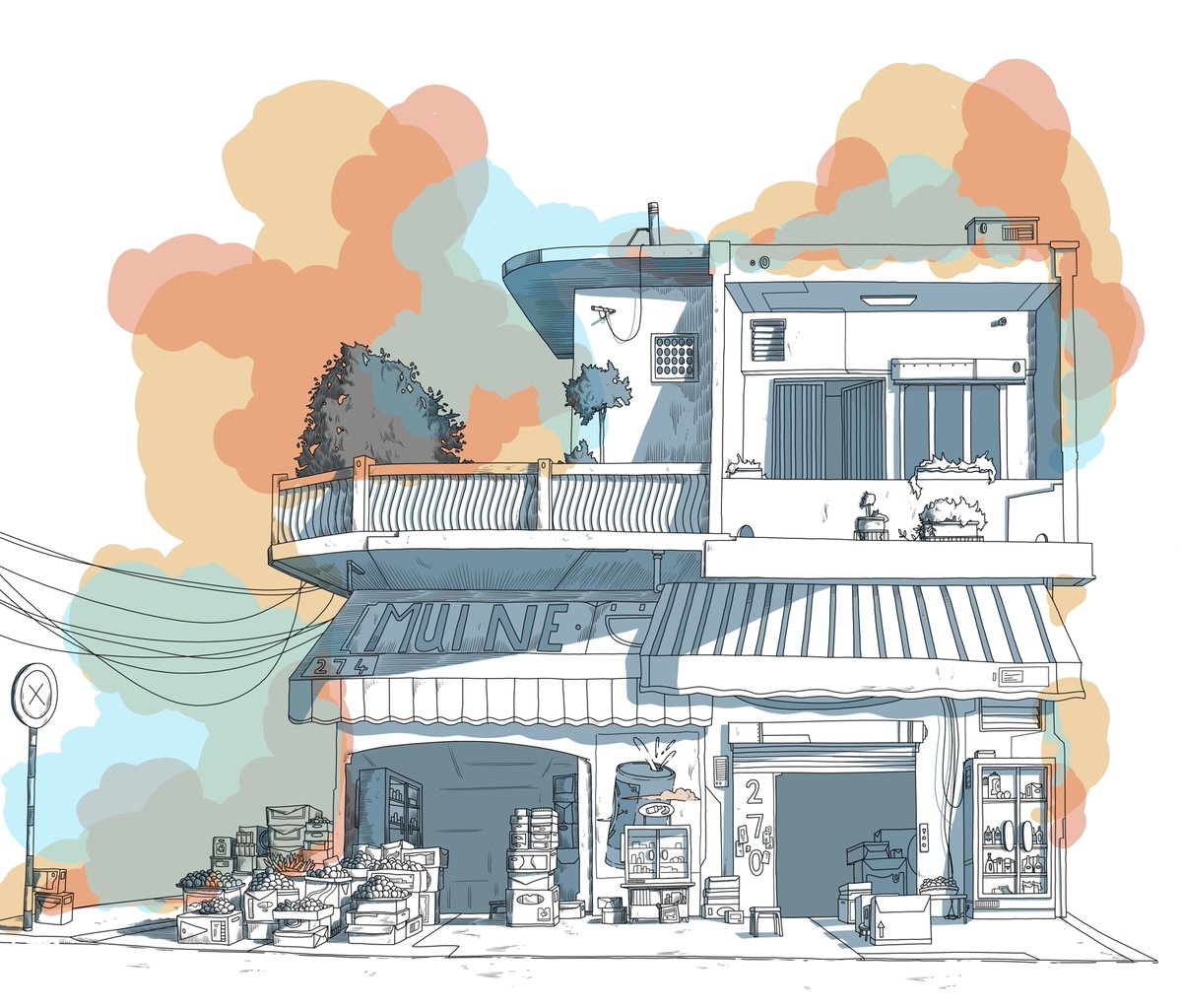 Work in progress for <a href="/PhoRestaurant/">Pho</a> and their new <a href="/MiltonKeynes_MK/">Milton Keynes City</a> site...
#vietnamese #vietnam #art #comicart #comicartist #food #pho #Pho #drawing #street #streetfood #memories #eat #restaurants #noodles #spicy #clouds