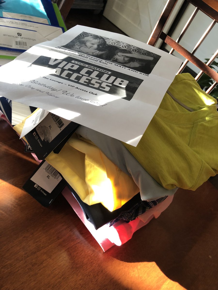 I am a little tardy in my post as my BD was the 2nd.. but, got a nice stash of fits and the crown jewel of <a href="/mattandkim/">MATT and KIM</a> tics for when they are here in Atlanta!! Thanks <a href="/cosmobuckeye/">Tracey Sebastian</a> @corith44 <a href="/kelseyy_nichole/">Kelsey Sebastian</a> for a great HBD-Day #VIPclubAccess