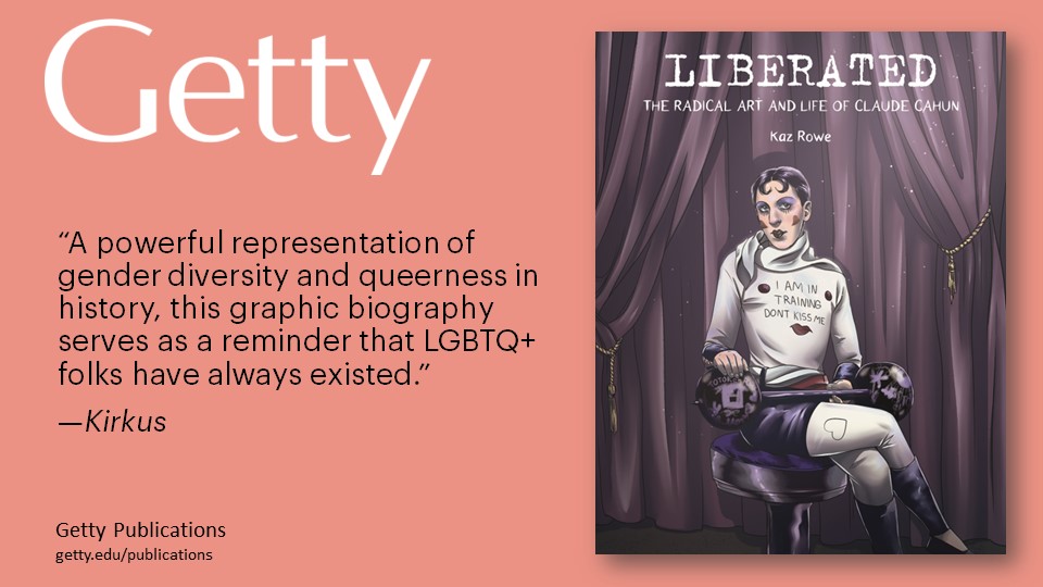 GettyPubs's tweet photo. Thank you @KirkusReviews for this excellent review of #Liberated by @KazRowe! 

#PrideMonth #ClaudeCahun #MarcelMoore #LGBTQGraphicNovels #GraphicNovels #KazRowe https://t.co/Bjoh9AE1ex