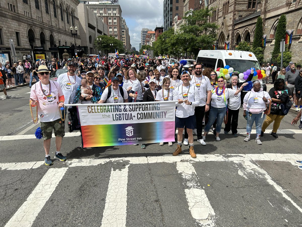PineStreetInn's tweet image. Happy Pride! Pine Street staff marched in the first @BP4TP parade on Saturday. We were so happy to celebrate the LGBTQ+ community, and push for equity and inclusion. Visit our website to see how you can celebrate Pride throughout June: pinestreetinn.org/stories-of-hop…