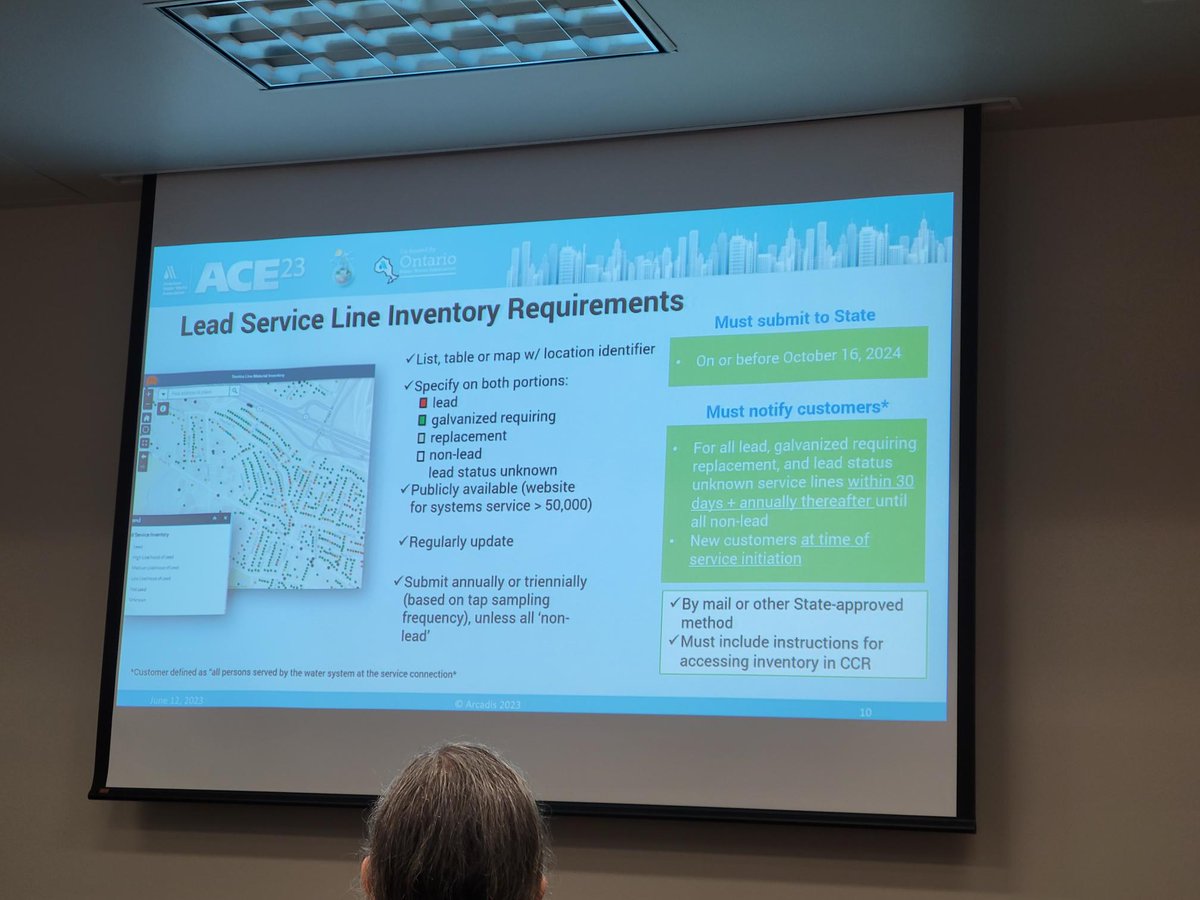 IBenvironmental's tweet photo. The mandatory Lead Service Line Inventory is a huge topic in the water sector right now. Here is a slide from the #ACE23 conference. @GEFAloan and ibE have a Georgia-specific FREE workshop tomorrow 2-3 pm on this topic! Sign up below:
https://t.co/c8ws2pO7Xh
#LSLR #water https://t.co/XeqzELznd5