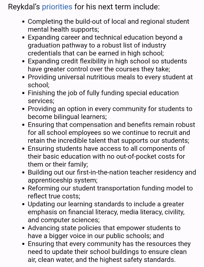 INBOX: Chris Reykdal is running for a 3rd term as #WAelex Sup. Of Public Instruction, lists his 2024 priorities.