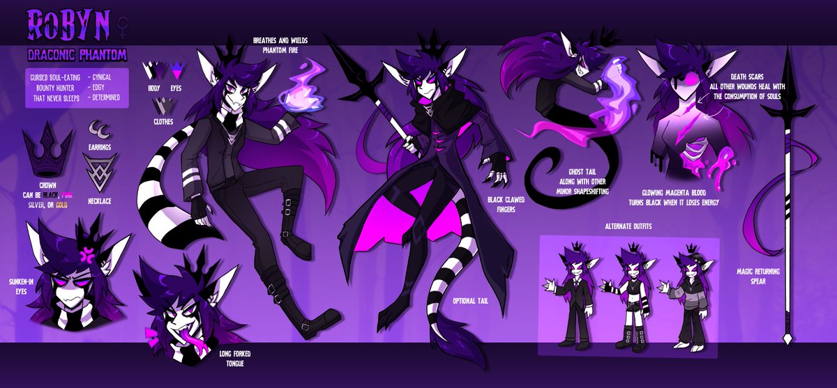 Robyn_Wraith's tweet photo. [OC] The Purple Edgelord of All Time 👿🖤💜 https://t.co/GGwpR9abWF