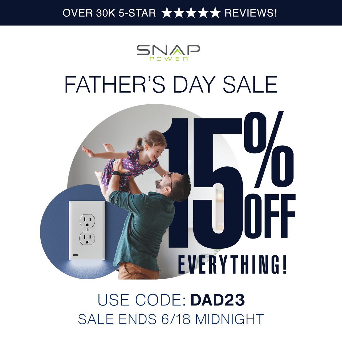 Snap_Power's tweet image. Father's Day Sale 🛠️ 15% Off Sitewide! Use code: DAD23 @ snappower.com
