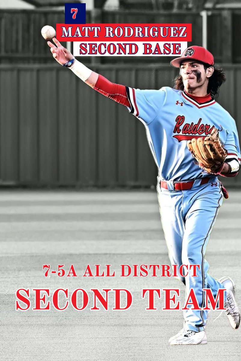 Congratulations to our Second Team All District Second-baseman <a href="/matthewrod724/">Matthew Rodriguez</a>