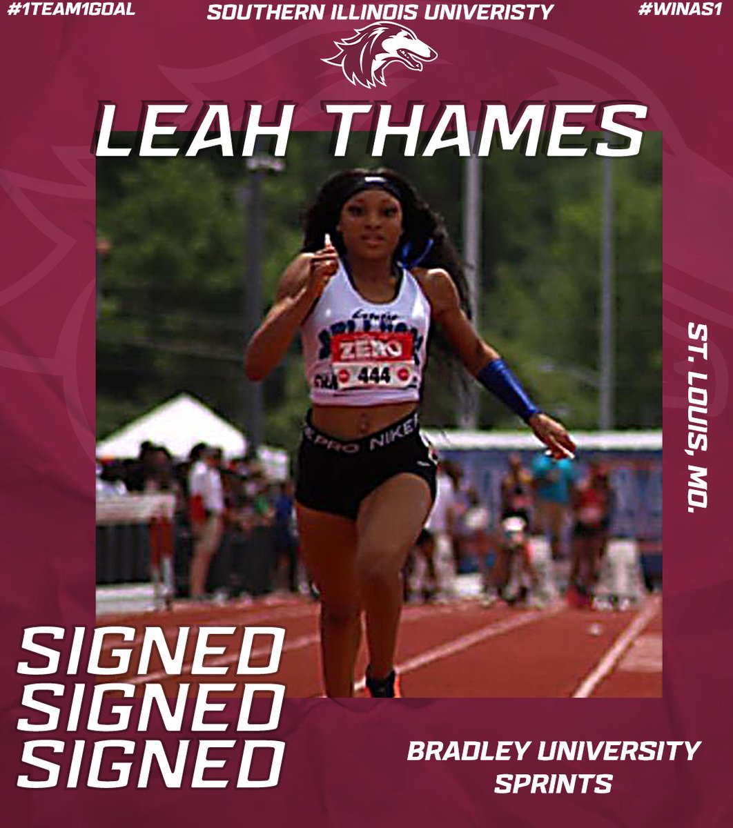 𝐒𝐈𝐆𝐍𝐄𝐃: Welcome our newest Saluki: Leah Thames!!🖊️

#1Team1Goal | #Salukis