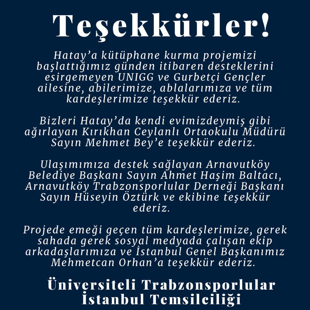 uniggistanbul's tweet photo. TEŞEKKÜRLER! 

#ÜniversiteliTrabzonsporlular https://t.co/RaQxNDfusO