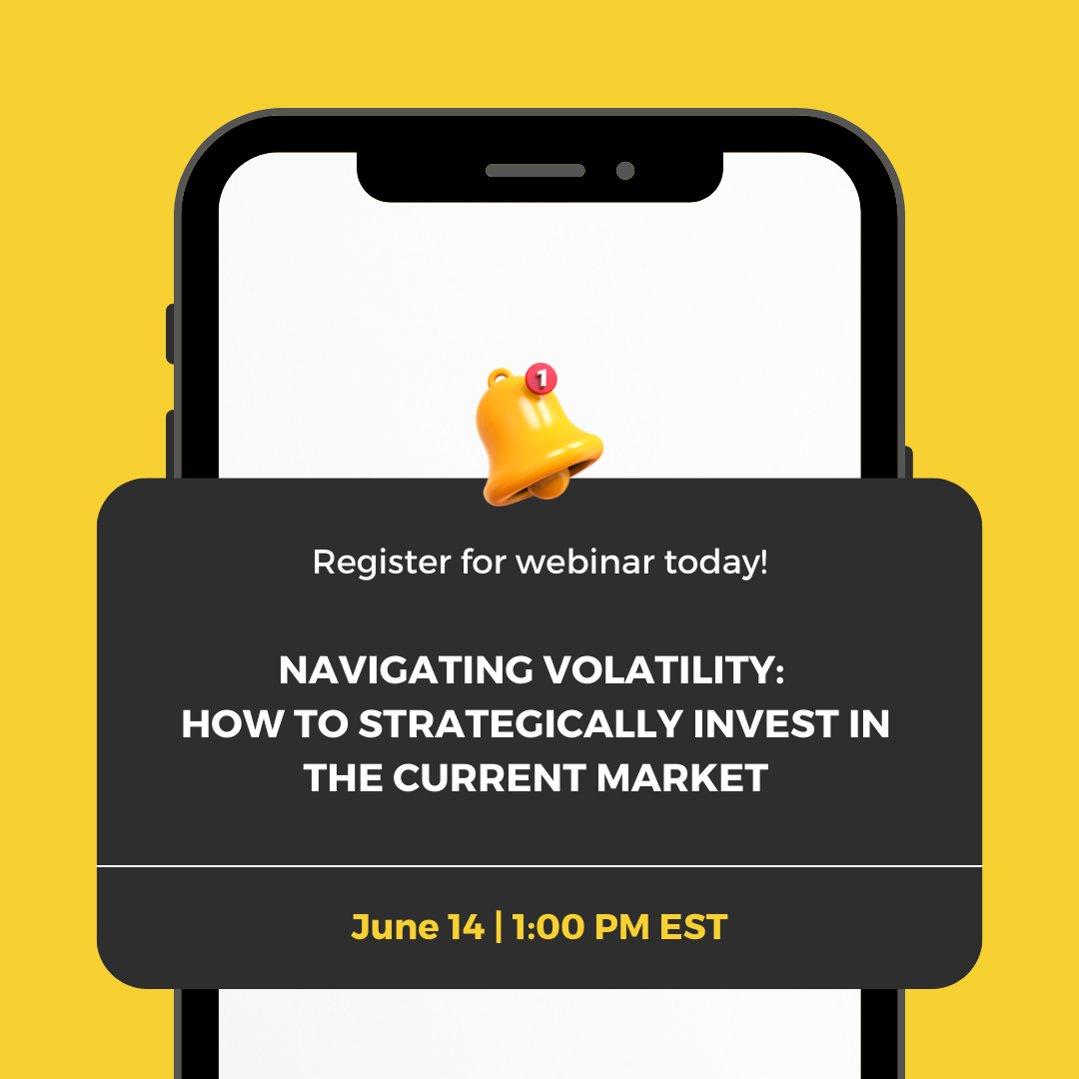 🔔Join our upcoming webinar with Rita Li, Investment Advisor at RBC Dominion Securities, as she discusses market volatility and strategic investing in current conditions. 🌟 Mark your calendar: June 14, 1 PM EST 👆 Register Now: hubs.la/Q01TbkLd0 #Webinar #Investing