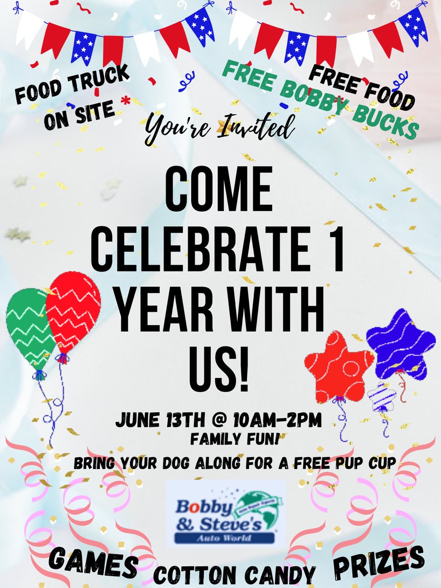Come celebrate our West St. Paul store’s one year anniversary tomorrow, June 13th, from 10am - 2pm! Enjoy FREE food, Bobby Bucks, games, and prizes! We hope to see you there! 🥳🎈🎉

📍 1820 S Robert St, West St Paul, MN 55118