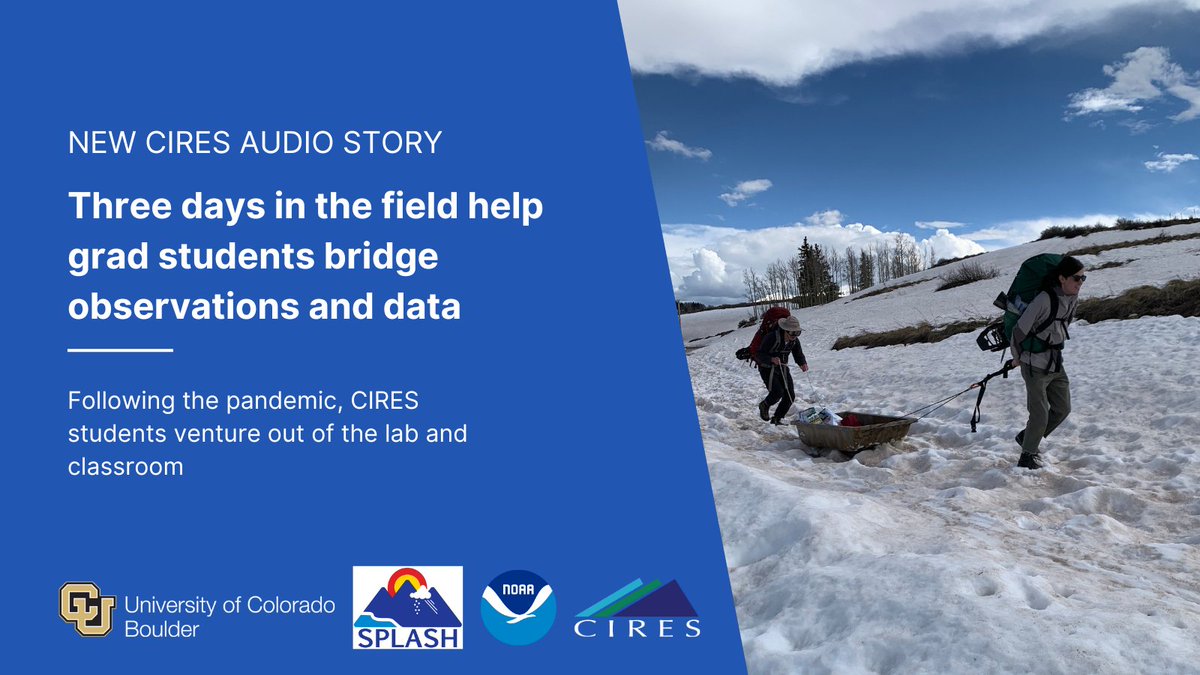 CIRESnews's tweet photo. 🎙️ New CIRES audio story — Three days in the field help grad students bridge observations and data! Listen or read the story by CIRES' @SMaltarich: https://t.co/M7dA3hkxzo https://t.co/7MFvl7drrN