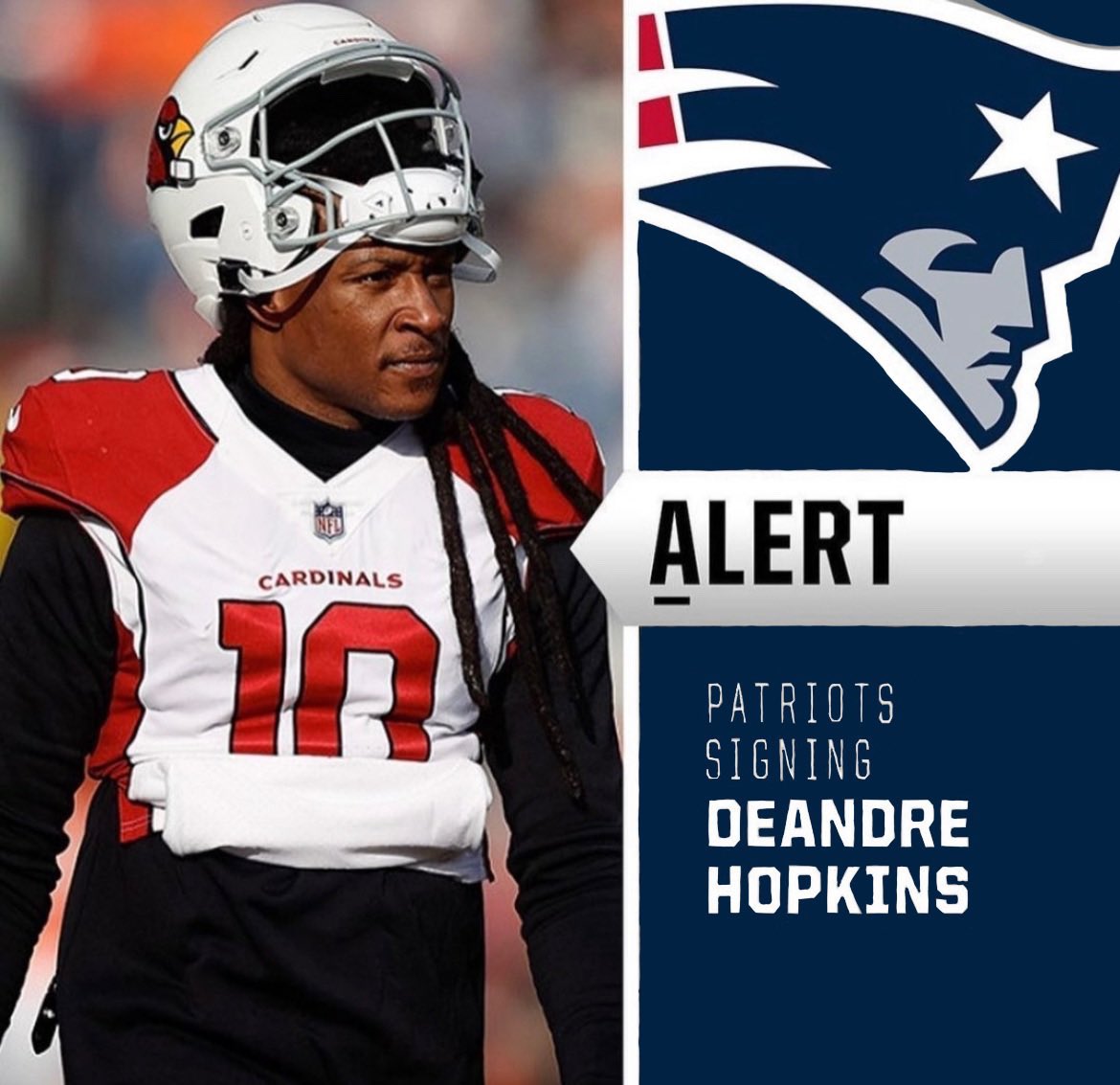 FatherCarmy's tweet photo. BREAKING:  Deandre Hopkins is signing a 2 year contract worth $19m with the New England Patriots.  #Patriots https://t.co/FKJR7SnPH4