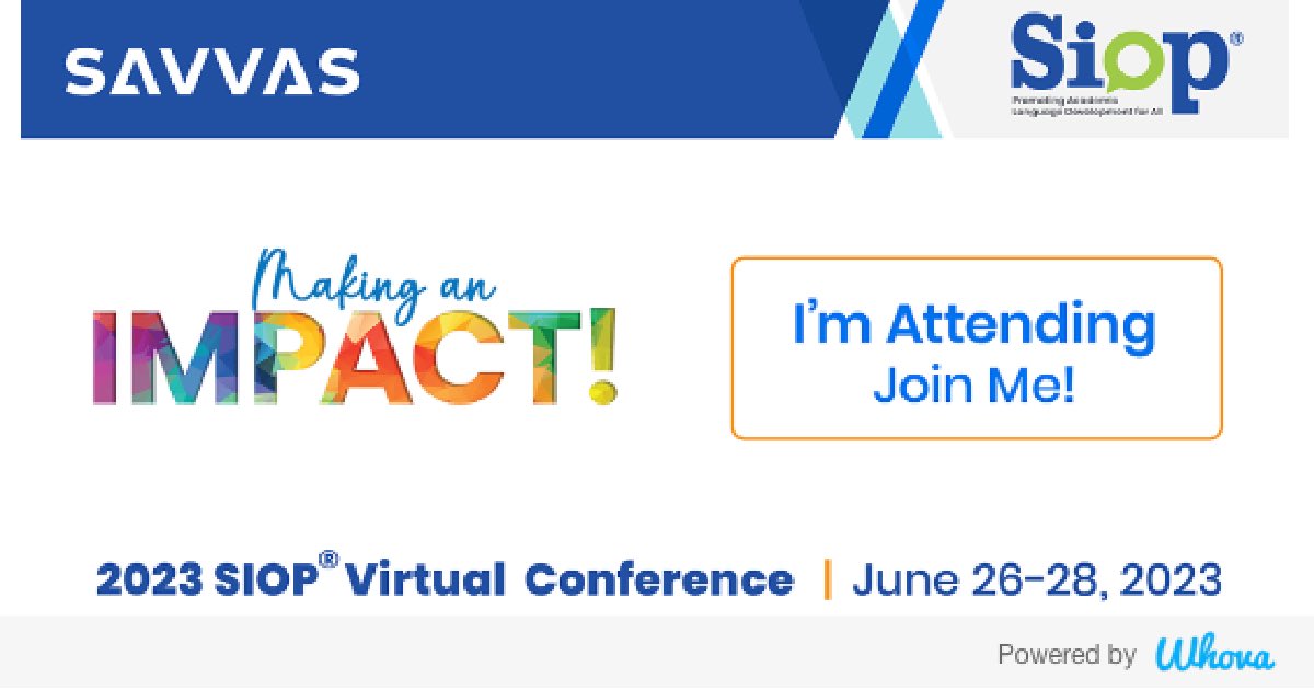 Hi! I'm attending 2023 SIOP® Virtual Conference #SIOPNC23. Let's start connecting with each other now.  - via Whova event app whova.com/whova-event-ap…