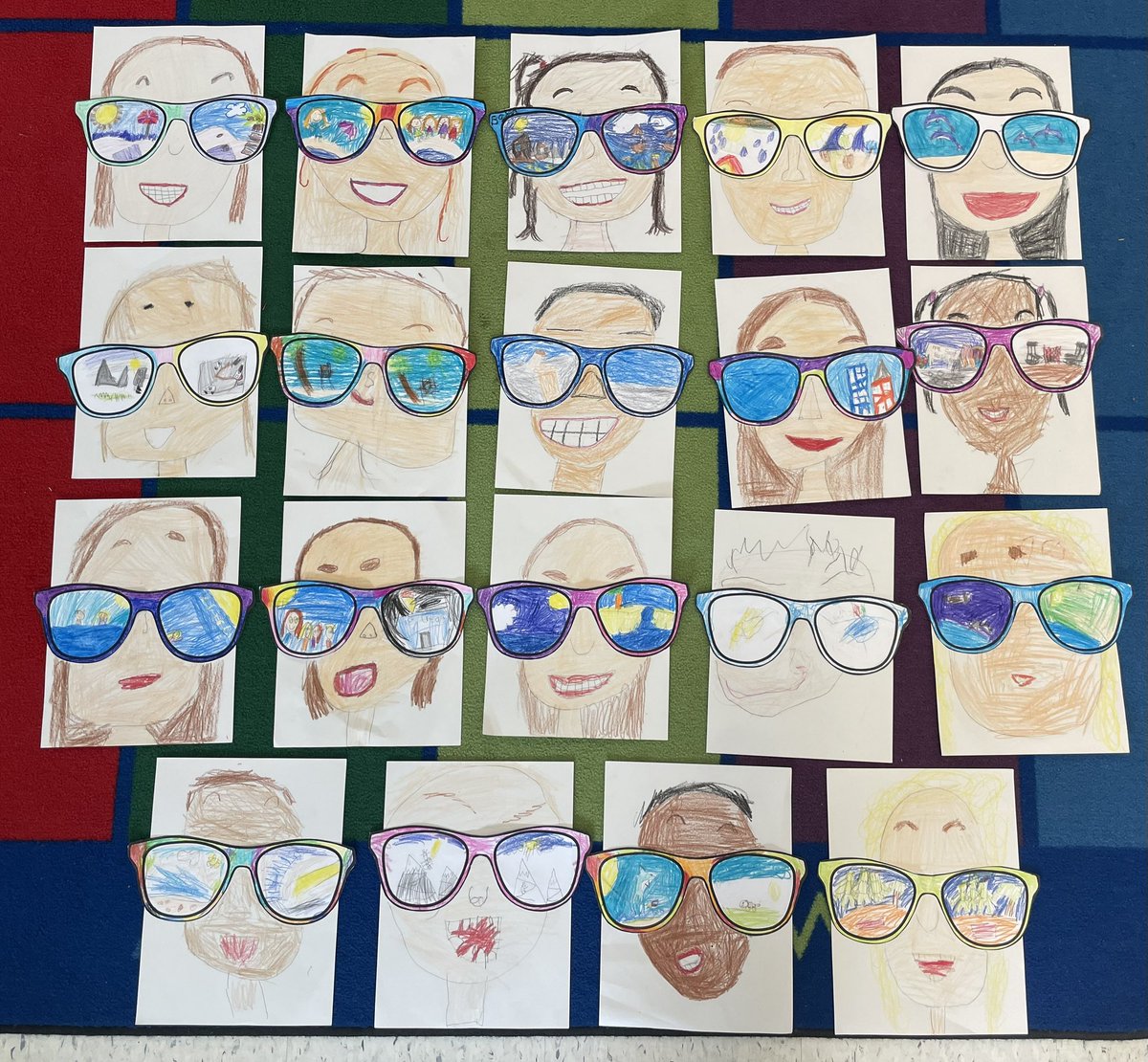 Our future is so bright, we have to wear shades! Kindergarten students have dreams of adventure and sunshine this summer. ☀️😎 <a href="/haycockcougar/">Haycock Elementary</a>
