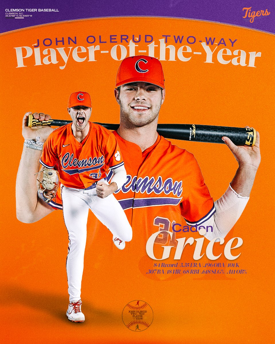 Clemson Baseball (@clemsonbaseball) on Twitter photo ๐๐ธ๐ฑ๐ท ๐๐ต๐ฎ๐ป๐พ๐ญ ๐ฃ๐๐ธ-๐ฆ๐ช๐ ๐๐ต๐ช๐๐ฎ๐ป-๐ธ๐ฏ-๐ฝ๐ฑ๐ฎ-๐จ๐ฎ๐ช๐ป
Congrats, <a href="/CadenGrice3/">Caden Grice</a>, for becoming #Clemsonโs first winner of the prestigious award! ๐ ๐
๐ฏ
bit.ly/447GXbJ ๐๐ธ๐ฑ๐ท ๐๐ต๐ฎ๐ป๐พ๐ญ ๐ฃ๐๐ธ-๐ฆ๐ช๐ ๐๐ต๐ช๐๐ฎ๐ป-๐ธ๐ฏ-๐ฝ๐ฑ๐ฎ-๐จ๐ฎ๐ช๐ป
Congrats, <a href="/CadenGrice3/">Caden Grice</a>, for becoming #Clemsonโs first winner of the prestigious award! ๐ ๐
๐ฏ
bit.ly/447GXbJ