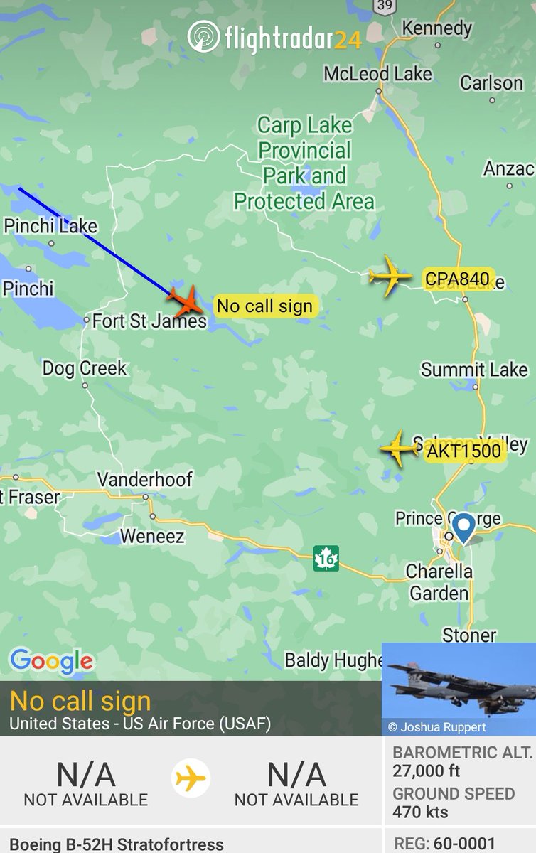 #USAF #B52 #Stratofortress Bomber flying over BC atm