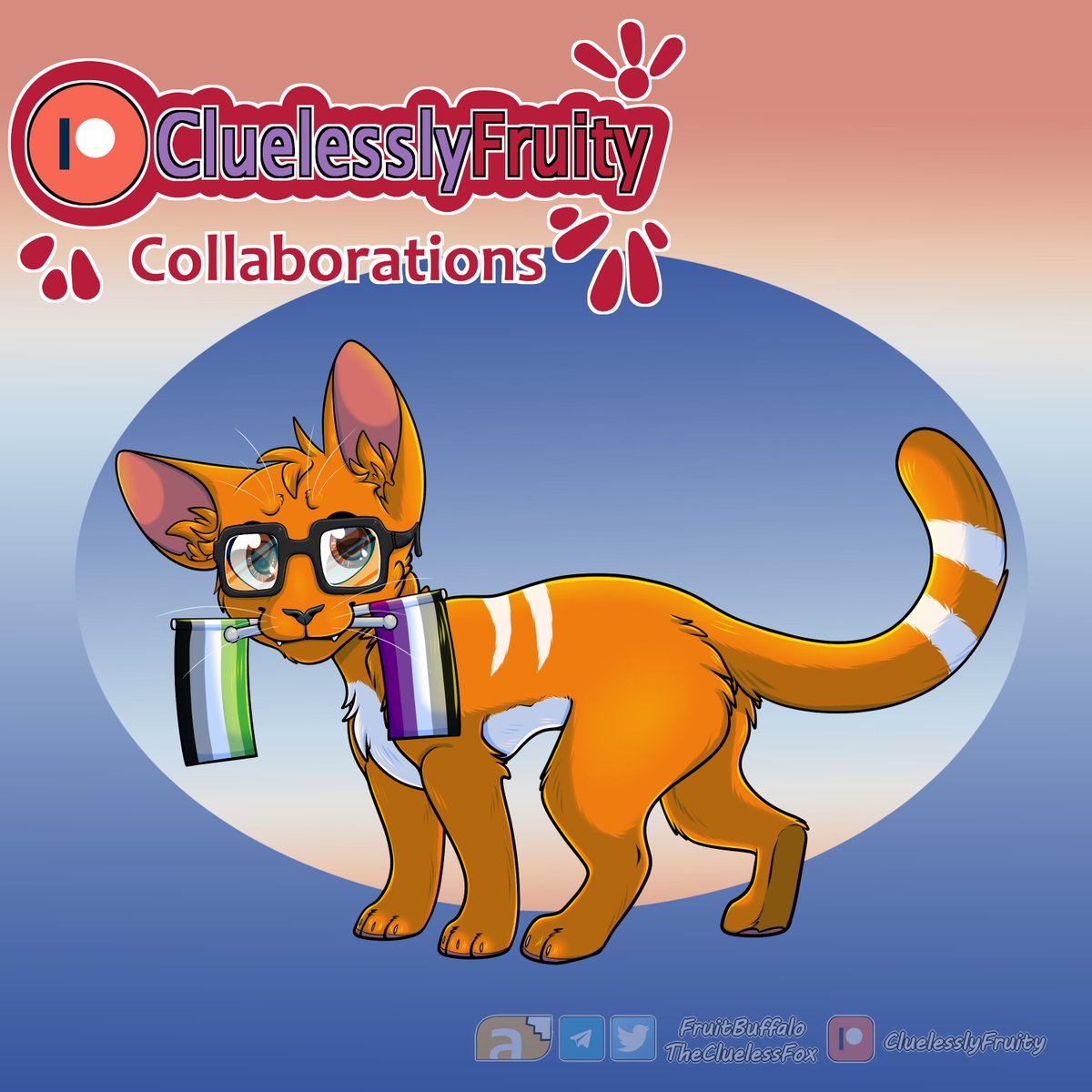 JustBoredTweet's tweet photo. new Pride pic~! art by @TheCluelessFox and @Fruitbuffalo https://t.co/T2U7xqaSGe