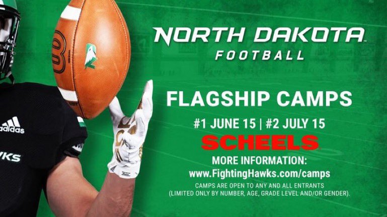Thank you @UNDFBRecruiting for the camp invite !!
