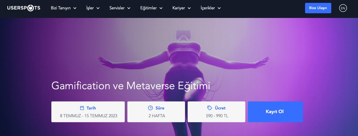 Türkiye'de ilk kez #oyunlaştırma odaklı #metaverse eğitimi <a href="/Userspots/">Userspots</a> kapsamında sevgili <a href="/KeremY_/">Kerem Yazıcı</a> ile "Metaverse Gerçek Gücü Oyunlaştırma" keşfetmek üzere kapılarını açıyor. 500 TL'den başlayan sertifikalı eğitimi kaçırmayın: 
userspots.com/egitimler/gami…