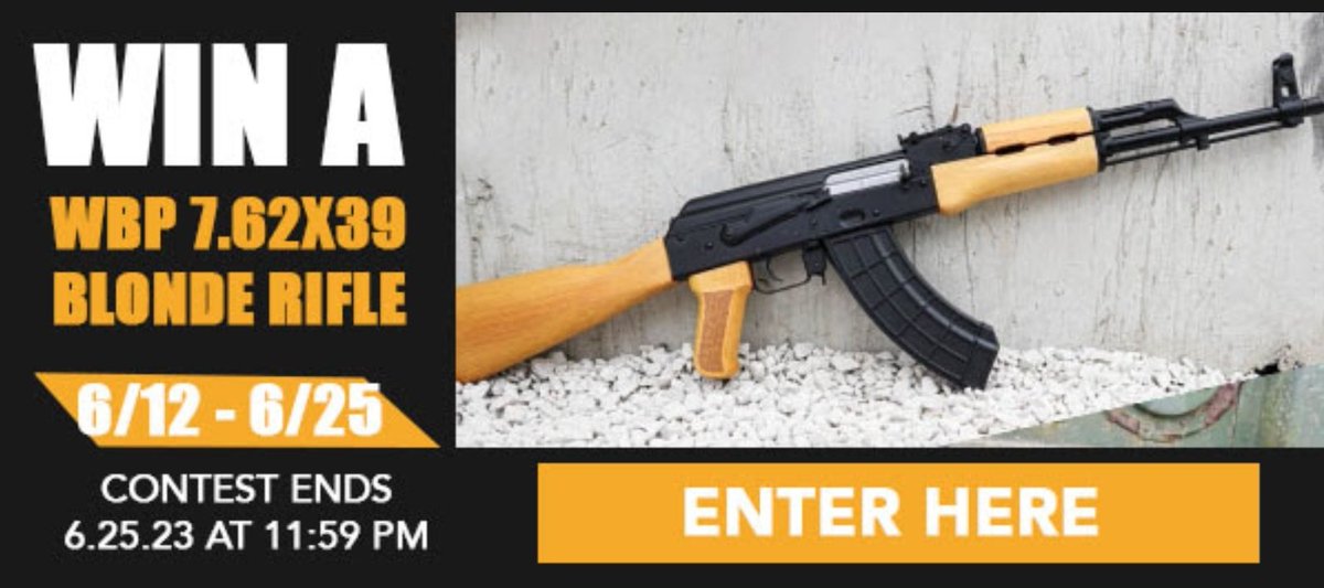 Win a WBP 762SC Blonde Rifle
Giveaway ends 6/25/23
Enter here - atlanticfirearms.com/giveaway

#gungiveaway #winagun #ItsTheGuns