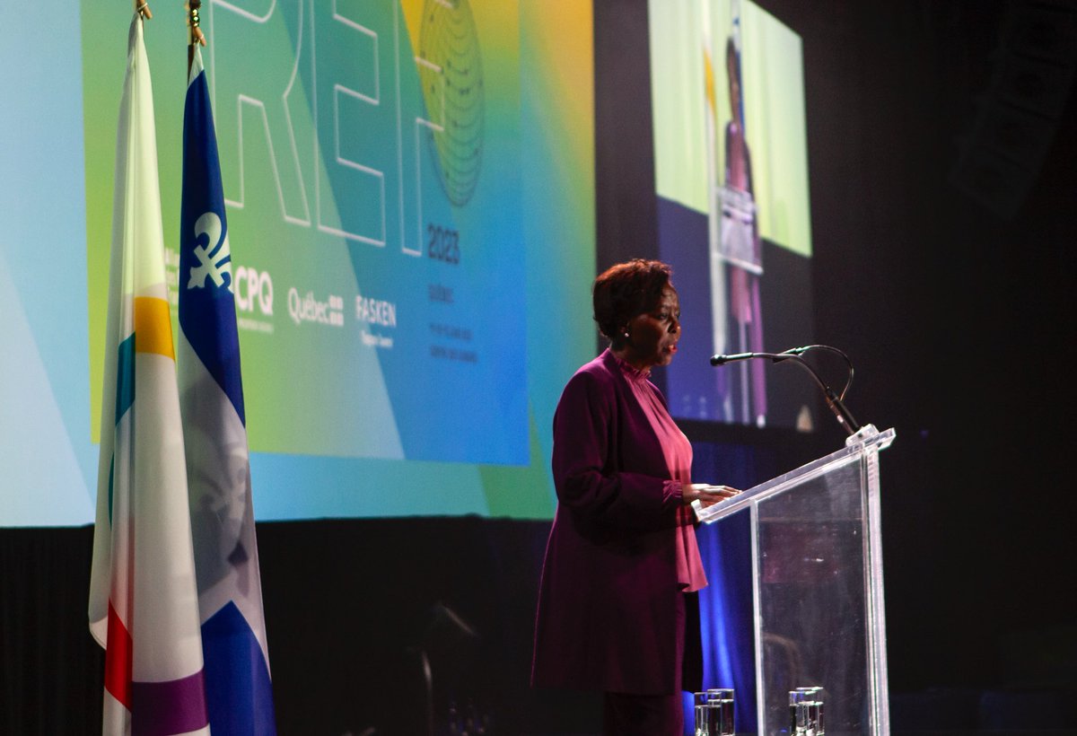 La SG @LMushikiwabo était à Québec pour donner le coup d'envoi de la 3e Rencontre économique des entrepreneurs francophones (#LaREFranco) organisé par le @conseilpatronat en présence de @GeoffroyRDB @M_Biron @daniele_henkel,  @karlblackburn, et réunissant plus de 800 participants…