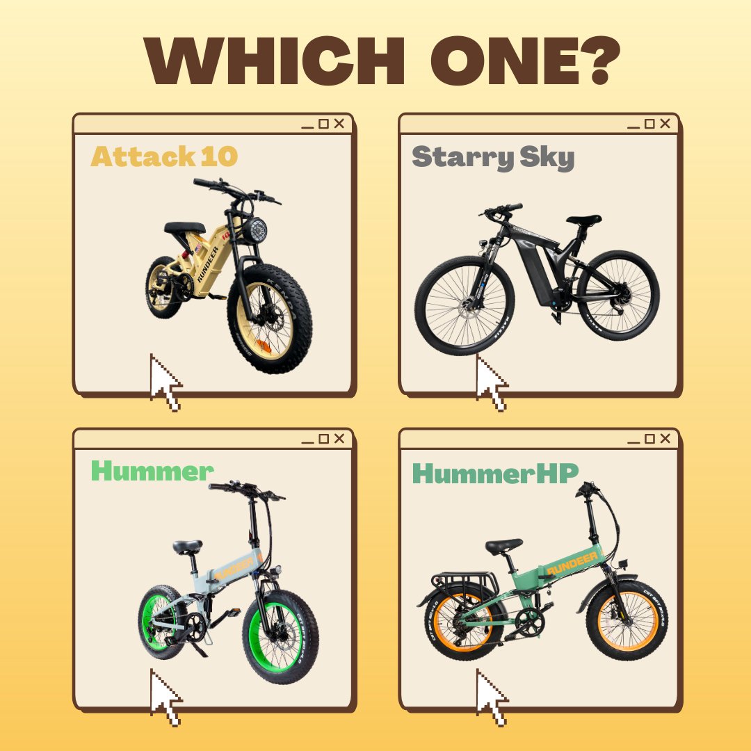 ⚡️Pick one ebike for father’s day gift?
.
#Rundeer 
#Adventure #getoutside  #outdoors #gift #Choose
#electricbike #ebikelife #ebikes #ebike #electricbikes