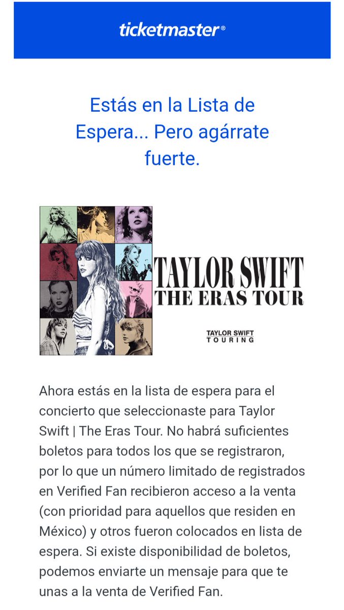 NamelessSoulJ's tweet photo. Yo después de ver mi correo que Ticketmaster me envió que NO SOY FAN VERIFICADO y que estoy en lista de espera 😒😒

Ser fan de Taylor Swift por más de 10 años le vale tres mil hectáreas de vrga a Ticketmaster 🙃🙃 https://t.co/Acgmh2wgxL