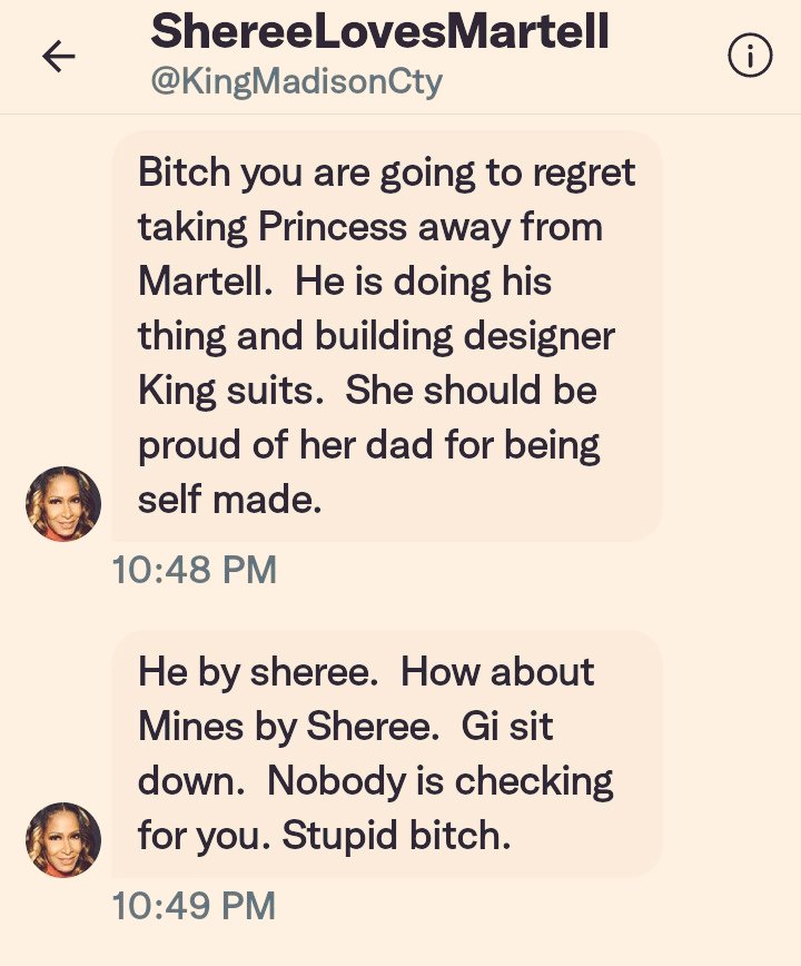 Sheree you don't have to worry about Kandi fucking you up. Ill get my brother take care of your slick mouth ass.  Tweetpeas yall better let this old ho know. She forgot who turned on the lights for her kids! Small world. Stupid #loveandmarriagehuntsville #RHOA