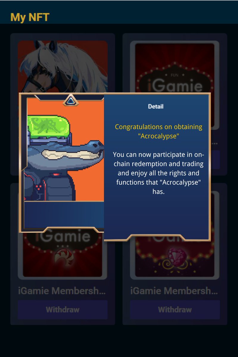 Kelelmeenavuu2's tweet image. I&apos;m officially a winner! 🙌
The #CryptoCrocs blind box on Twitter gave me the best prize ever! 🎁

✨Feeling Lucky? Try here:
url.igamie.com/vPCSXFC9i?type…

#CryptoCrocs #Chomp #NFT #lottery #LuckyDraw #web3