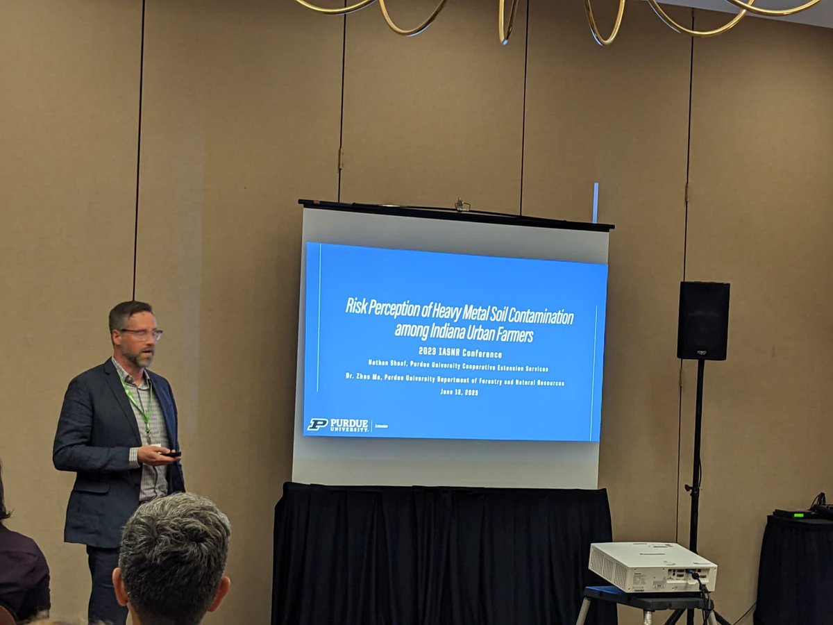 Zhao Ma (@zhaoma_hdl) on Twitter photo Nathan Shoaf presents his dissertation work on the human dimensions of soil contamination mgmt. in #urbanag, informed by his statewide <a href="/PurdueExtension/">Purdue Extension</a> work! 1st <a href="/info_iasnr/">IA Society & Natural Resources (IASNR)</a> experience for Nathan and with the community of enviro. & NR social scientists! 🎉 <a href="/PurdueFNR/">Purdue Forestry & Natural Resources</a> <a href="/PU_OIGP/">Purdue OIGP</a> Nathan Shoaf presents his dissertation work on the human dimensions of soil contamination mgmt. in #urbanag, informed by his statewide <a href="/PurdueExtension/">Purdue Extension</a> work! 1st <a href="/info_iasnr/">IA Society & Natural Resources (IASNR)</a> experience for Nathan and with the community of enviro. & NR social scientists! 🎉 <a href="/PurdueFNR/">Purdue Forestry & Natural Resources</a> <a href="/PU_OIGP/">Purdue OIGP</a>
