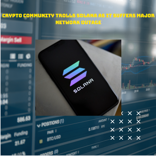JamesSt43915370's tweet photo. "Crypto influencers never miss a chance to poke fun! Former FTX CEO, Sam Bankman-Fried, becomes the target of memes amidst Solana's network issues. #CryptoHumor #SolanaOutage" https://t.co/43FSBShmT8