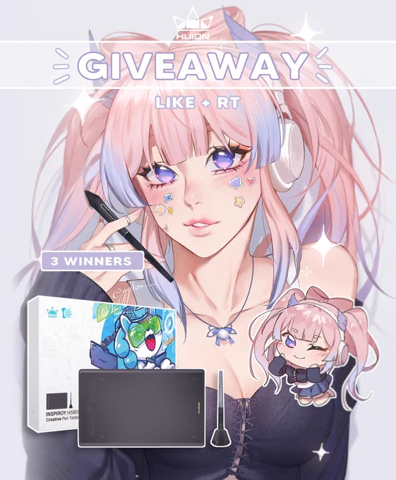 Giveaway time!  In collaboration with   We are going to be giving away 3 Inspiroy H580X!    Follow  and     Like + rt this post and (optional) comment the artwork your're most proud of!  Ends June 27th! #huioninspiroyh58ox #huiongiveaway