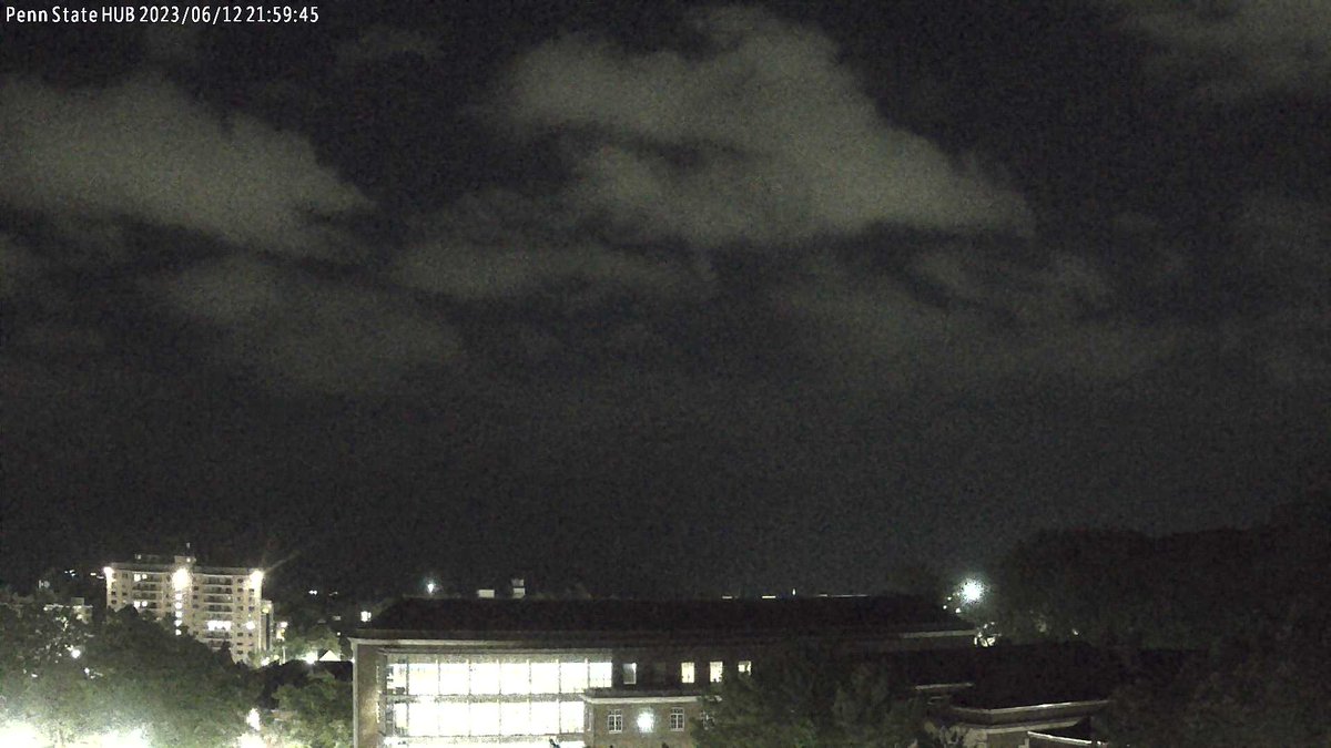 HUBWeatherSTEM's tweet image. Penn State HUB at sunset and it's 59.7 F.